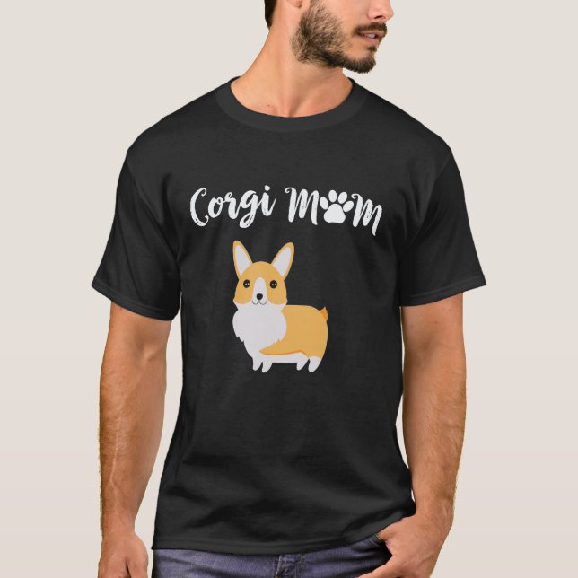 34 Corgi-Mama Corgi T-Shirt (Vorderseite)
