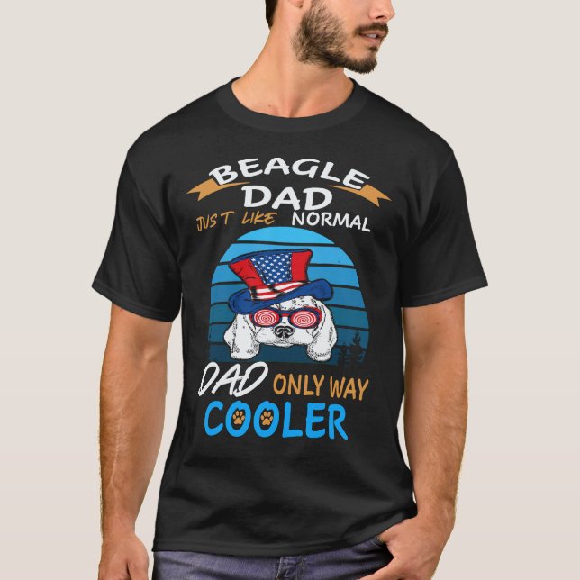 34 Dad - Beagle Dad Kühler Beagle T-Shirt (Vorderseite)
