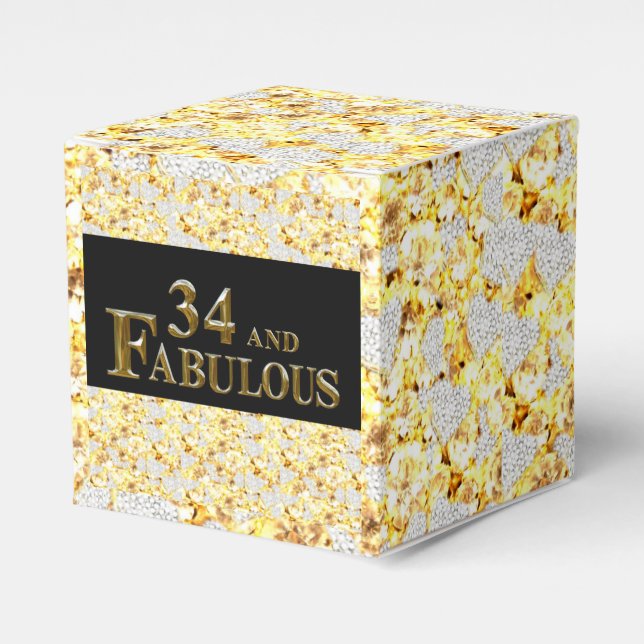 34. Geburtstag Geschenkschachtel (Vorderseite)