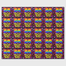 34. Geburtstag: Loving Hearts Pattern, Regenbogen