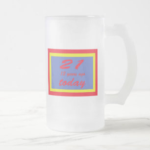 34 Geburtstag Mattglas Bierglas