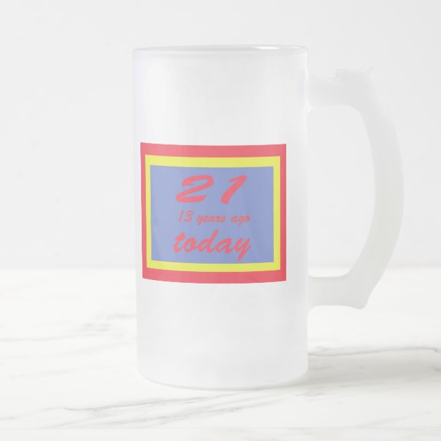 34 Geburtstag Mattglas Bierglas (Rechts)