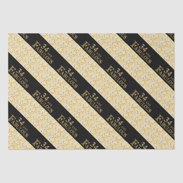 34. Geburtstag Seidenpapier (Vorderseite)