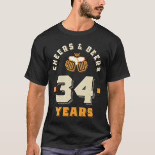 34. Geburtstagskäse und Biere bis 34 Jahre T-Shirt