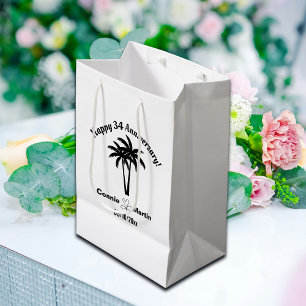 34. Hochzeitstag Palmwedel Mittlere Geschenktüte