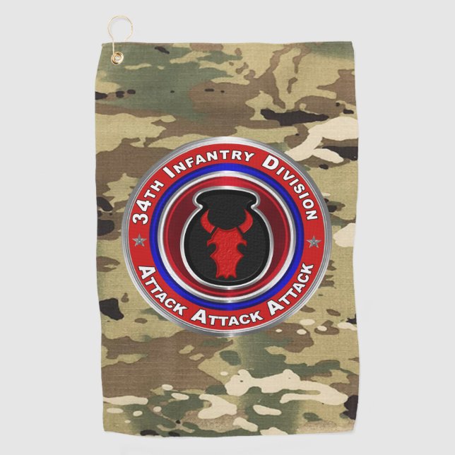 34. Infanterieabteilung Golfhandtuch (Vorderseite)