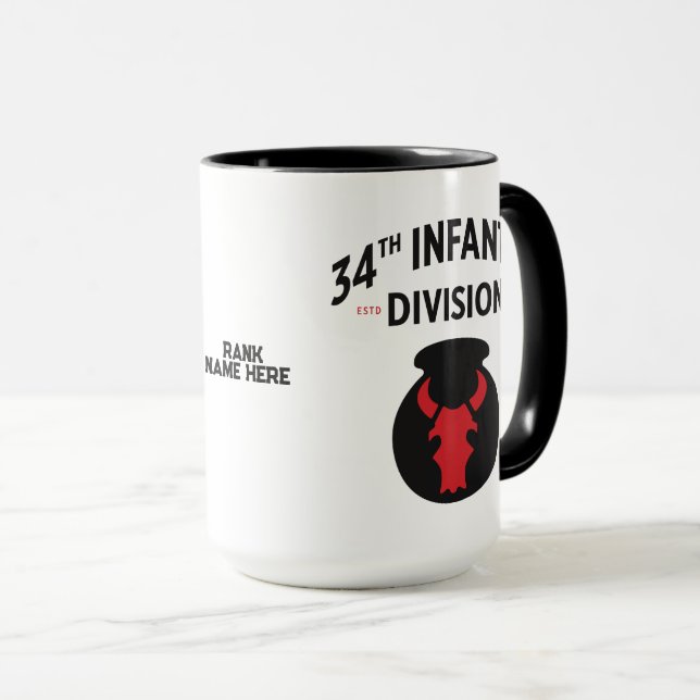 34. Infanterieabteilung Tasse (VorderseiteRechts)