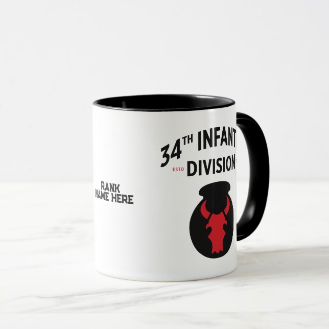 34. Infanterieabteilung Tasse (VorderseiteRechts)