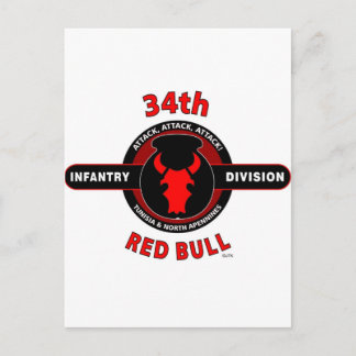 34. INFANTRIEDIVISION" RED BULL" POSTKARTE