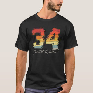 34 Jahre alt sein 34. Geburtstag Retro Vintag 197 T-Shirt