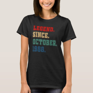 34 Jahre alte Legende seit Oktober 1988 34. Geburt T-Shirt