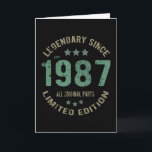 34 Jahre alter Tag 1987 Ende seit 34. Geburtstag Karte<br><div class="desc">Birthday Design Für alle,  die das Horoskop sagen schwierig & Stubborn Aber absolut wert.Tragen Sie es mit Stolz auf die Arbeit,  Schule Fitnessraum perfekt,  um mit Shorts,  Leggings oder Jeans für ein lässiges und trendige Look</div>