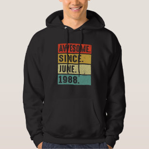 34 Jahre Phantastisch seit Juni 1988 34. Geburtsta Hoodie
