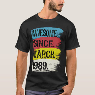 34 Jahre Phantastisch seit März 1989 34. Geburtsta T-Shirt