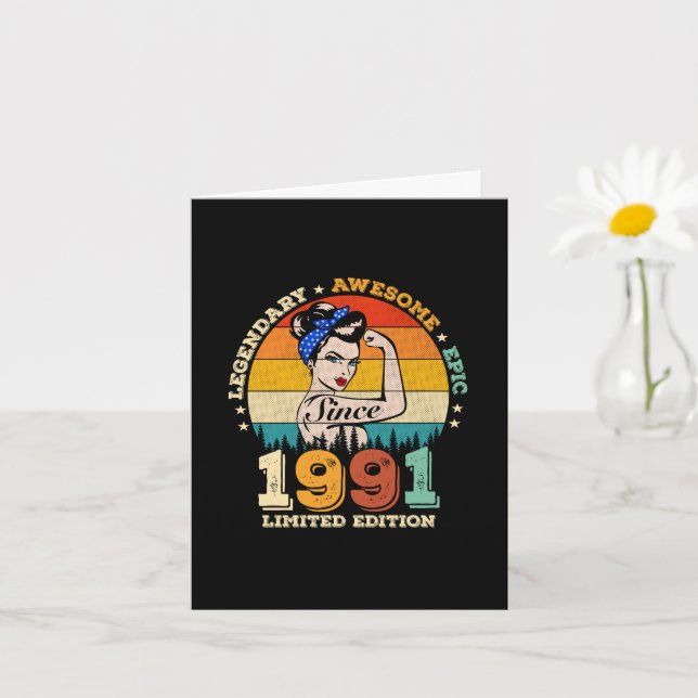 34 Jahre Vintager Geburtstag Karte (Kleine Pflanze)
