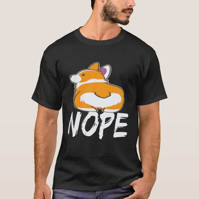 34 Nein - Corgi T-Shirt (Vorderseite)