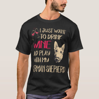 34 Will einfach Wein trinken und mit meinem Deutsc T-Shirt