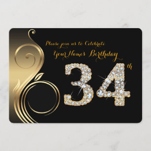 34ème, Invitation Anniversaire, Numéro Diamant, Ph