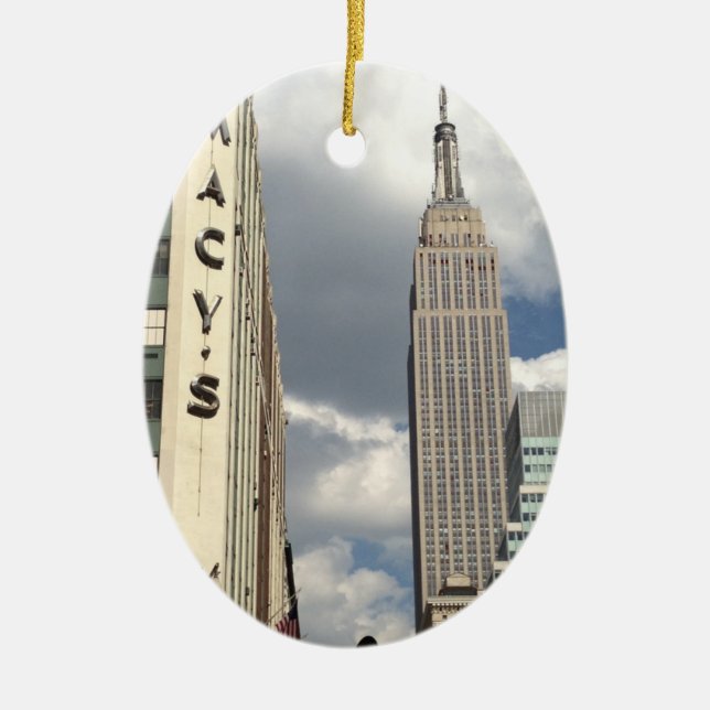 34th Street Empire State Gebäude Manhattan NYC Keramikornament (Vorne)