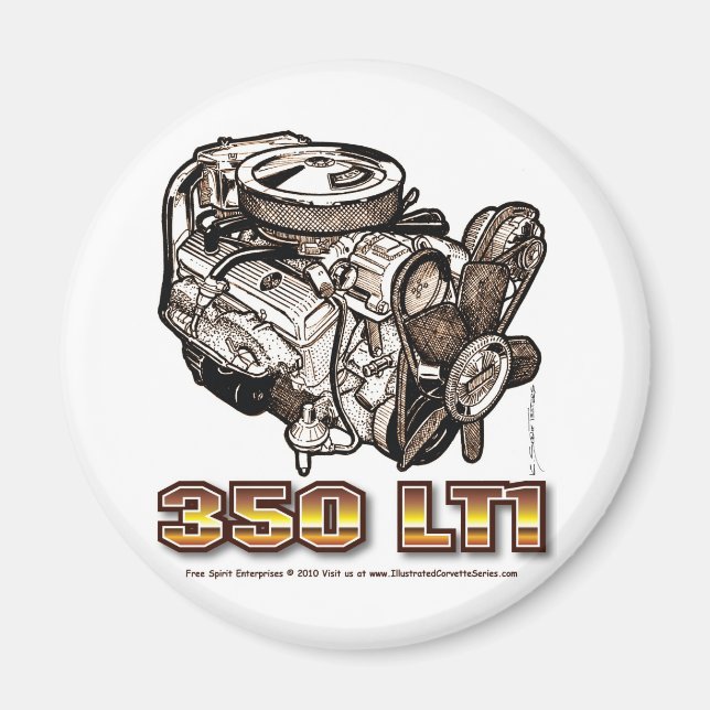 350 LT1 Corvette Motor Magnet (Vorne)