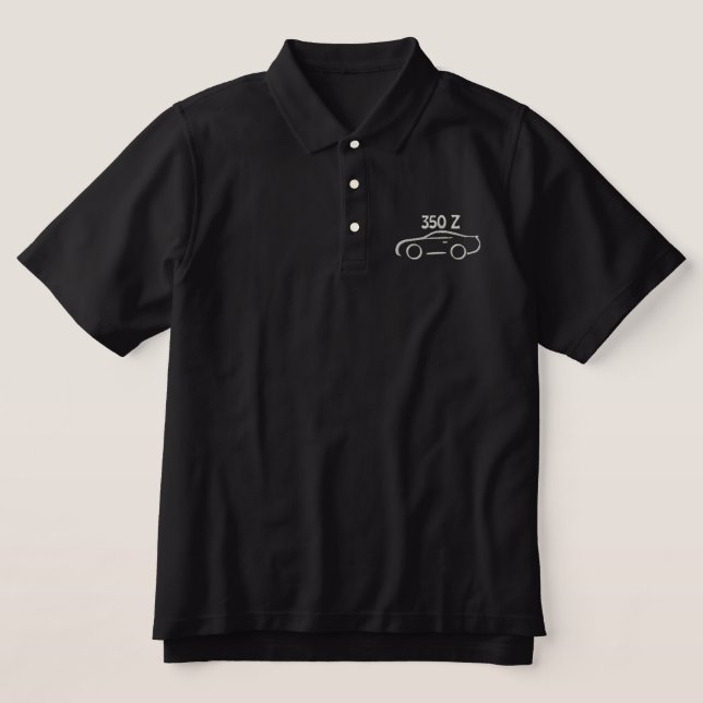 350Z besticktes Polo-Shirt (Design Vorderseite)