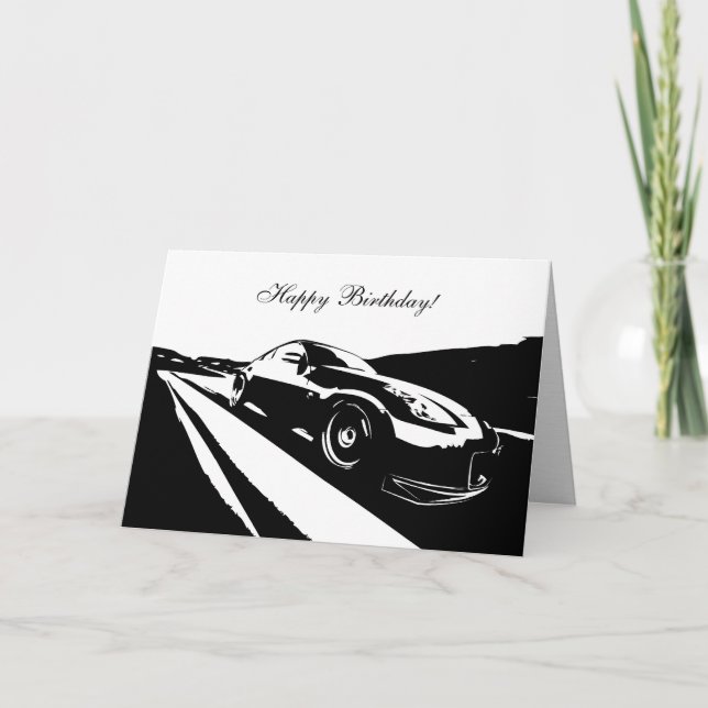 350Z Thema Geburtstagskarte Karte (Vorderseite)