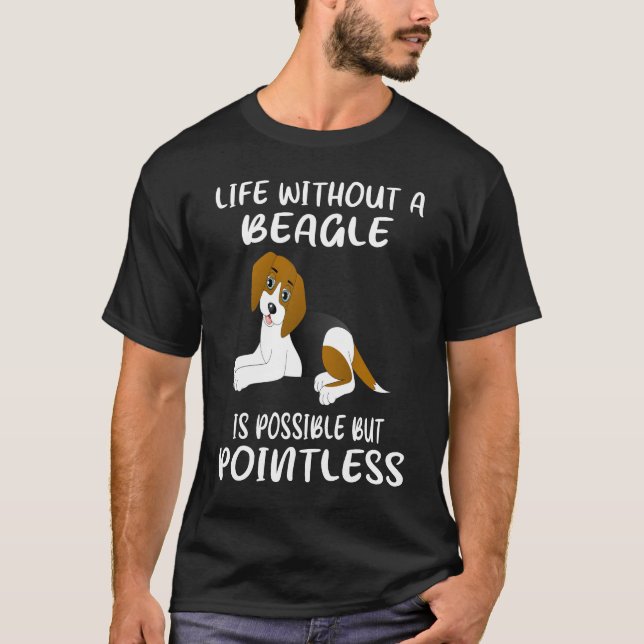 352 Leben ohne Beagle T-Shirt (Vorderseite)