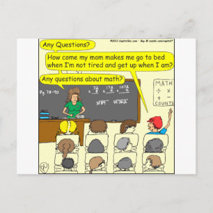 353 Fragen zum mathematischen Cartoon Postkarte