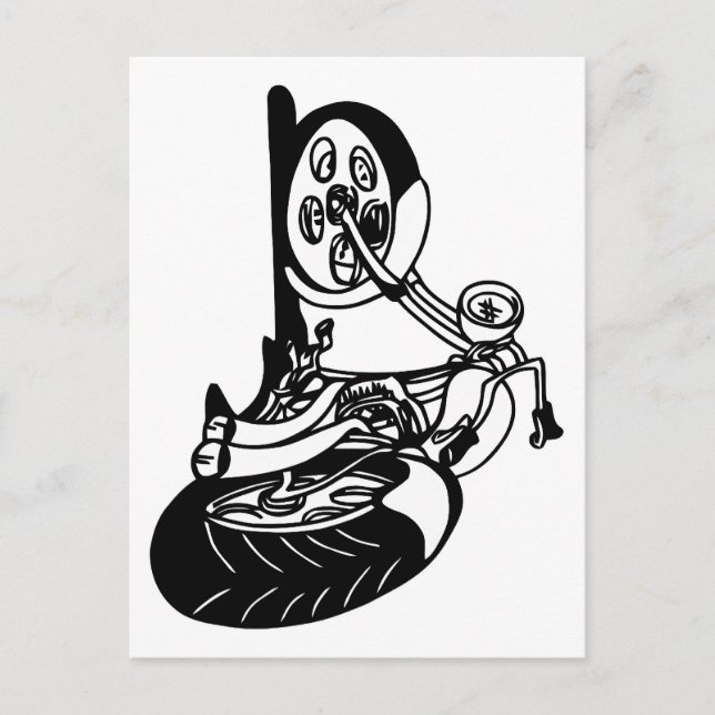 354 Chopper Bike Postkarte (Vorderseite)