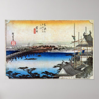 35. 吉田宿, 広重 POSTER