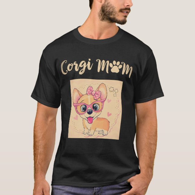 35 Corgi-Mama Corgi T-Shirt (Vorderseite)