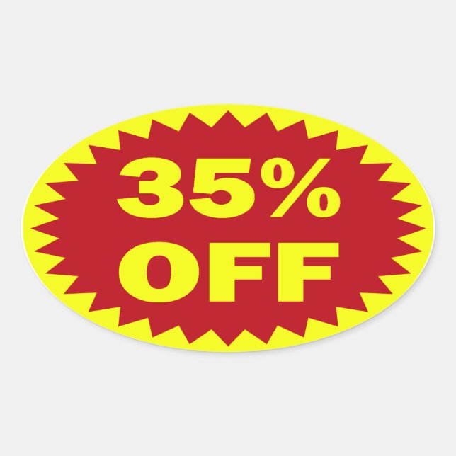 35 % De Réduction Sur Les Stickers De Vente Au Dét (Devant)