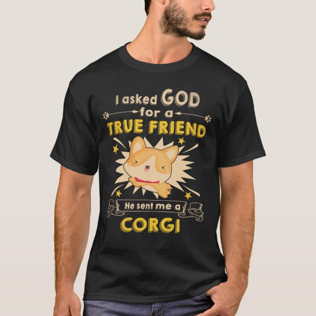 35 Er schickte mir einen Corgi T-Shirt (Vorderseite)