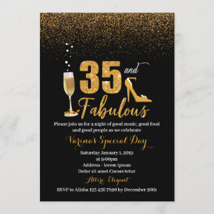 35 et fabuleuse invitation d'anniversaire pour les