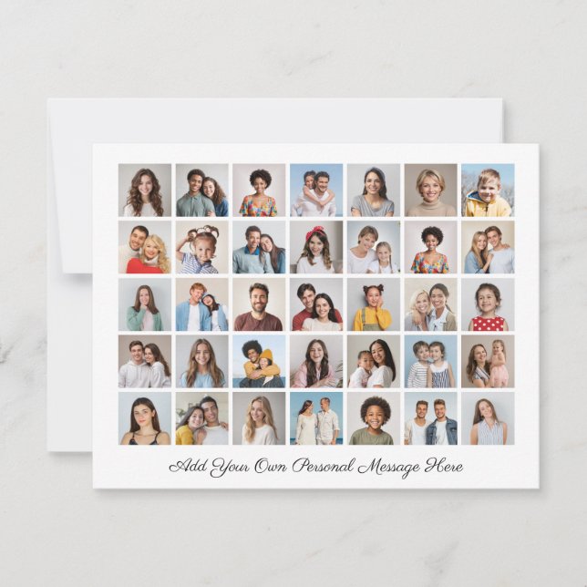 35 Foto Collage Hinzufügen Sie Ihre eigene Grußkar (Vorderseite)