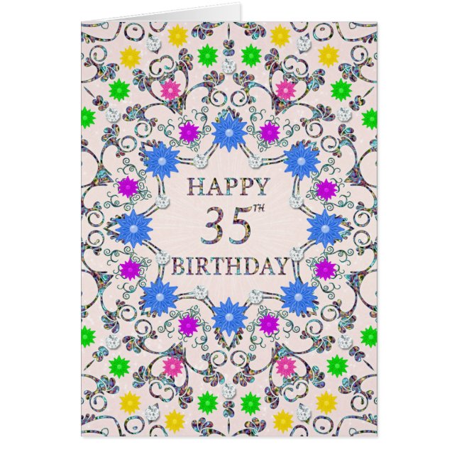 35. Geburtstag Abstrakte Blume (Vorne)