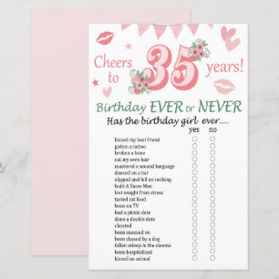 35. Geburtstag Ever oder Nie Game