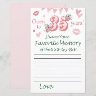 35. Geburtstag Lieblingsgedächtnis des Geburtstags