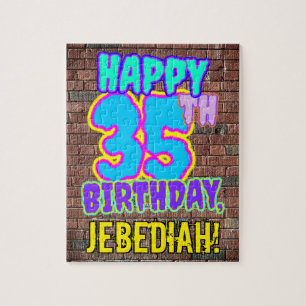 35. Geburtstag ~ Lustiges, urbanes Graffiti-inspir
