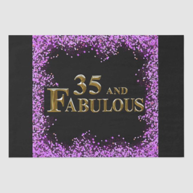 35. Geburtstag Seidenpapier (Vorderseite)