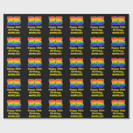 35. Geburtstag: Spaß, farbenfroher Regenbogen Insp Geschenkpapier