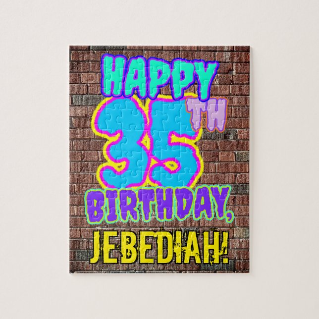 35. Geburtstag ~ Spaß, Urban Graffiti Inspiriert L (Vertikal)