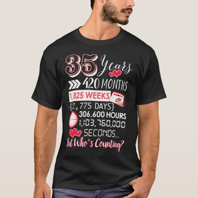35. Hochzeitstag für 35 Jahre T-Shirt (Vorderseite)