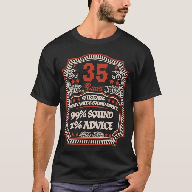 35. Hochzeitstag für seinen Mann Ehemann T-Shirt (Vorderseite)