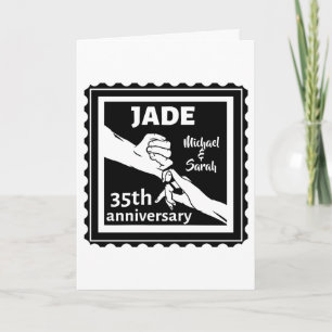 35. Hochzeitstag Händchenhalten Karte