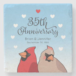 35. Hochzeitstag, Kardinal Steinuntersetzer