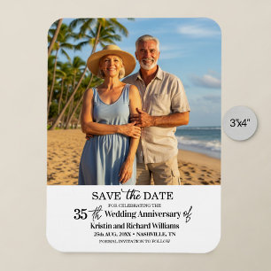 35. Hochzeitstag Save-the-Date-Foto Magnet