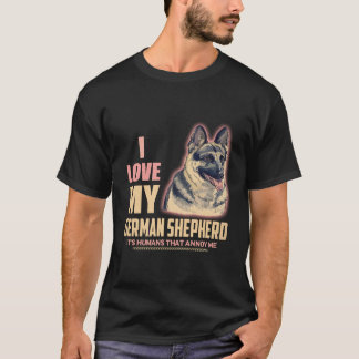 35 Ich liebe meinen deutschen Schäferhund, es sind T-Shirt