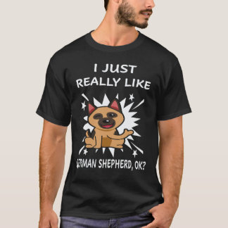 35 Ich mag einfach wirklich deutsche Schäferhunde T-Shirt