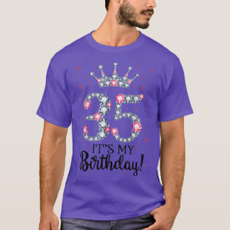 35 It's My Birthday 1987 35Th Birthday Gift Tee Fo